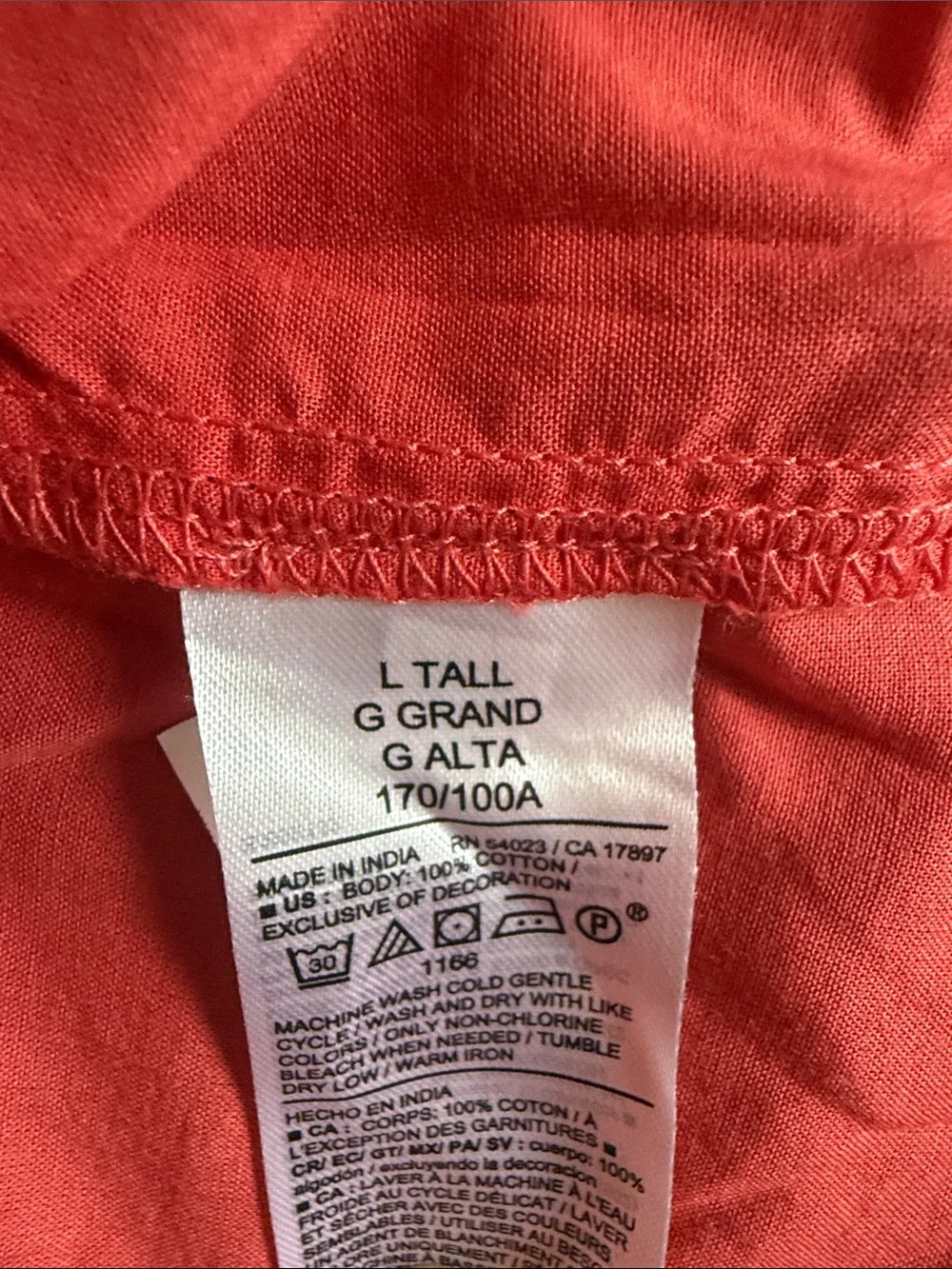 Old Navy Coral-Red Ruffle V-Neck Short Sleeve Blouse